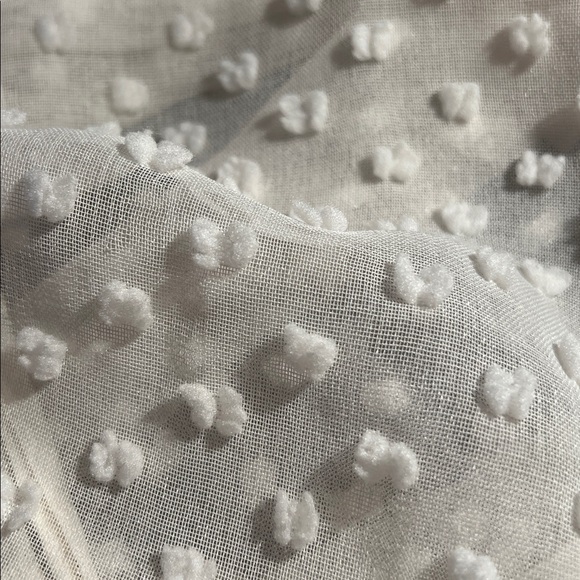 White Sheer Polka Dot Dress - Picture 5 of 5